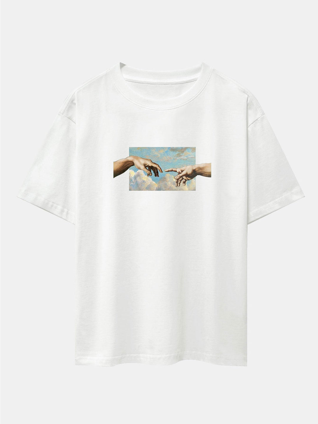 Creëer Adam Print Heavy Weight Oversize T-Shirt