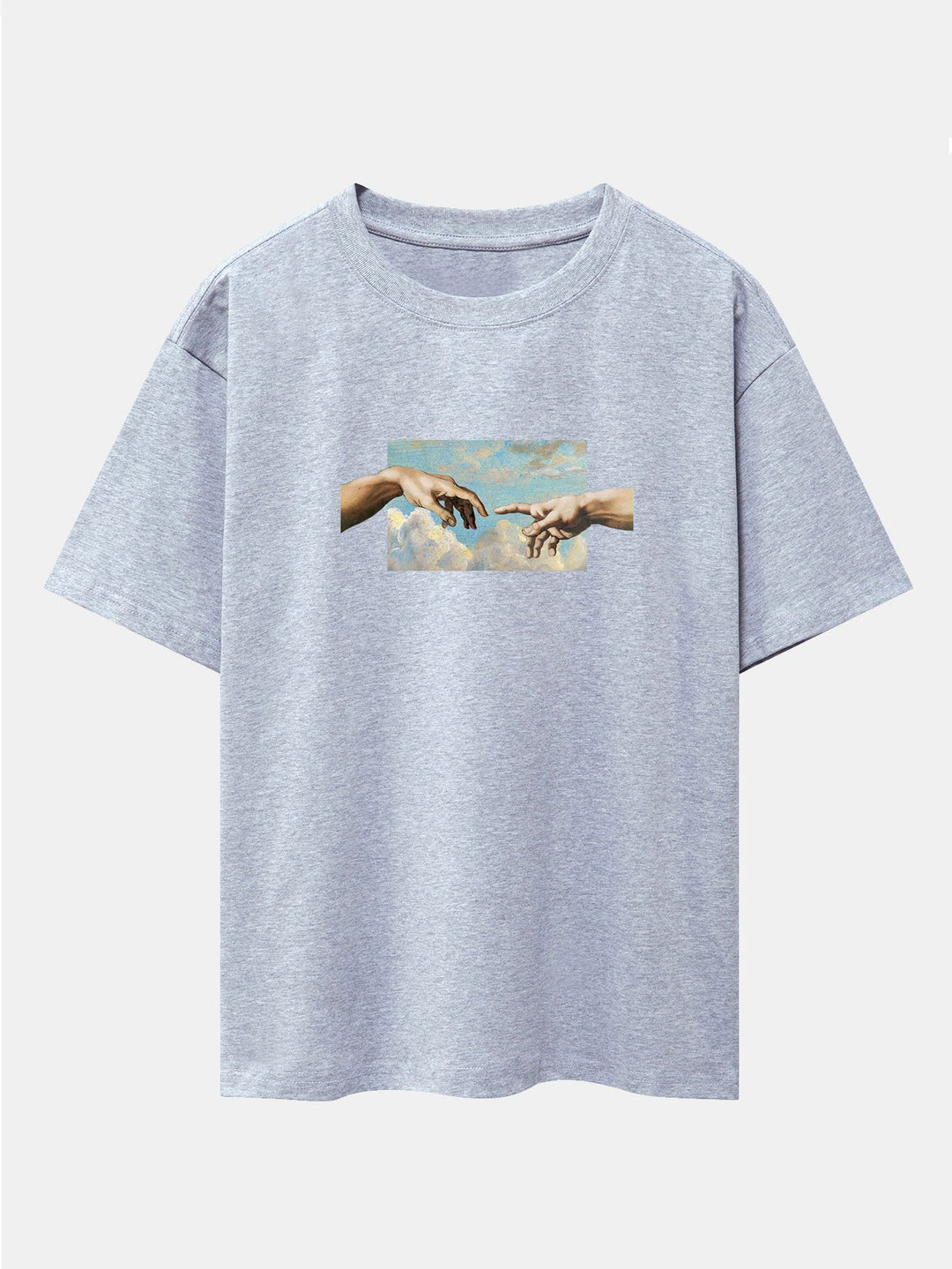 Creëer Adam Print Heavy Weight Oversize T-Shirt