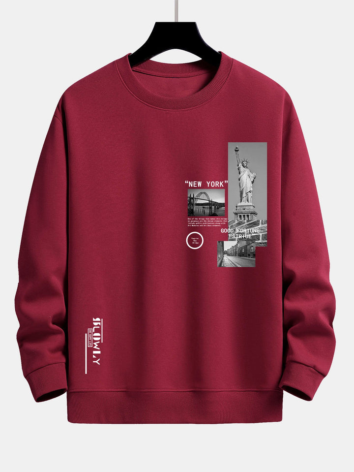 New York Architectuur Print Relax Fit Sweatshirt