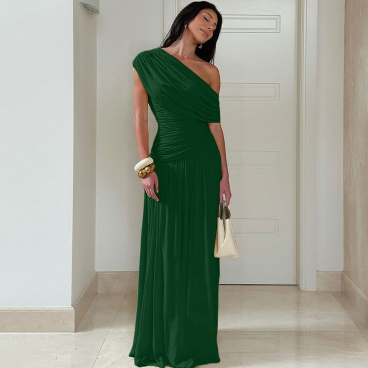 TALIA™ - Elegant One Shoulder Evening Maxi Dress