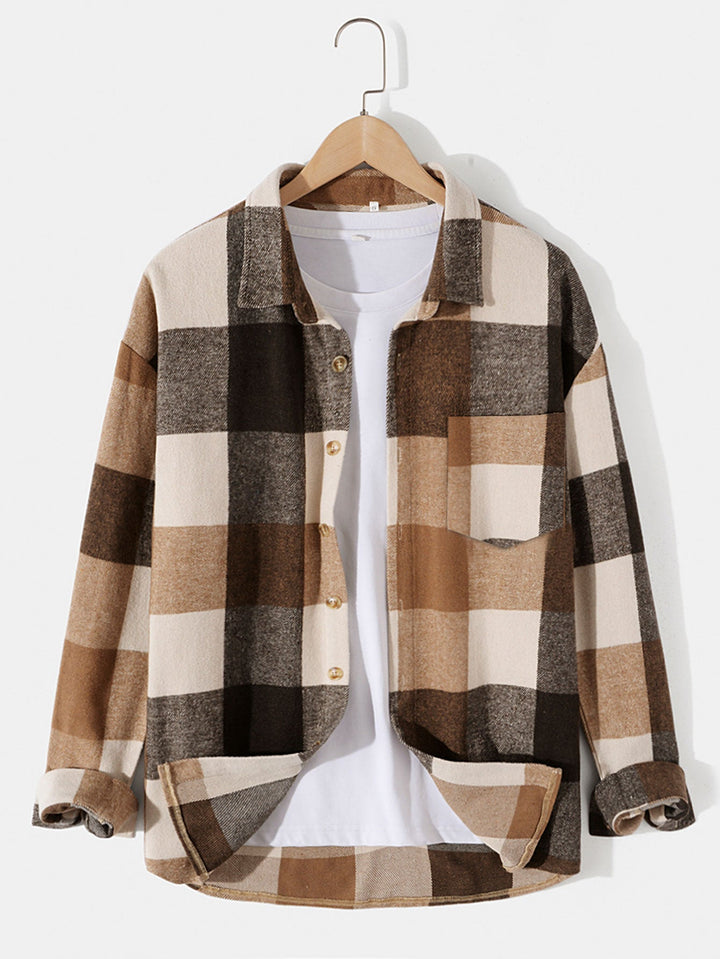 Flanellen Plaid Overshirt