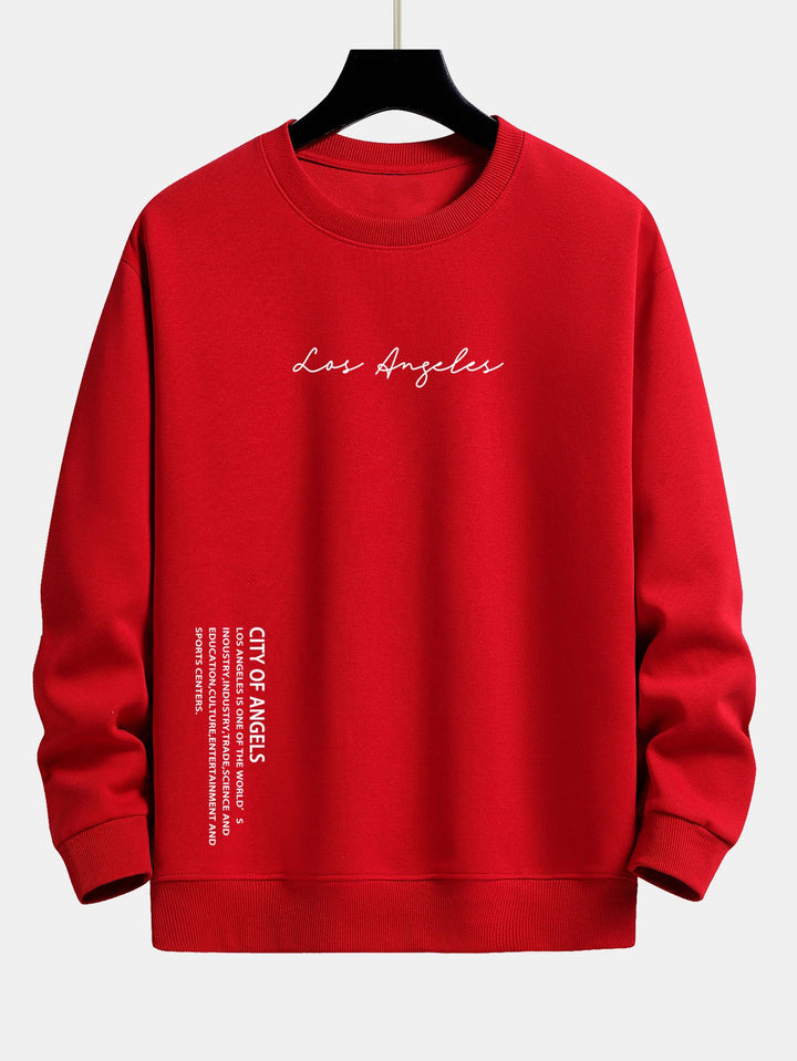 Los Angeles Slogan Print Relax Fit Sweatshirt