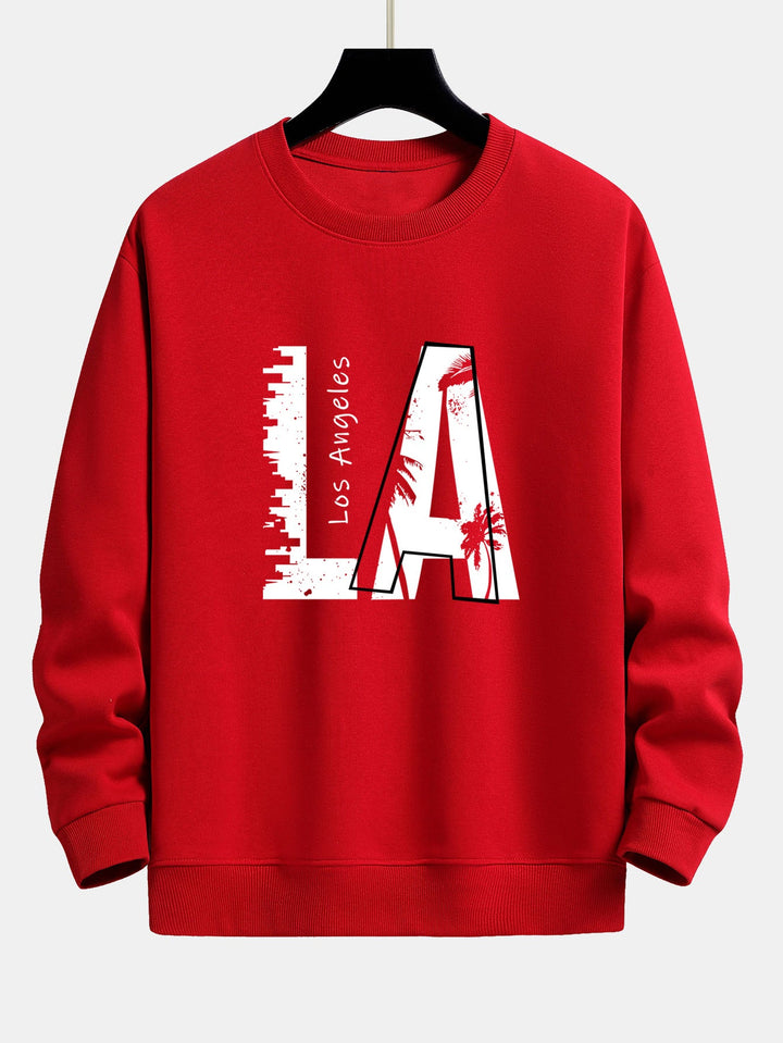 Los Angeles Print Relax Fit Sweatshirt