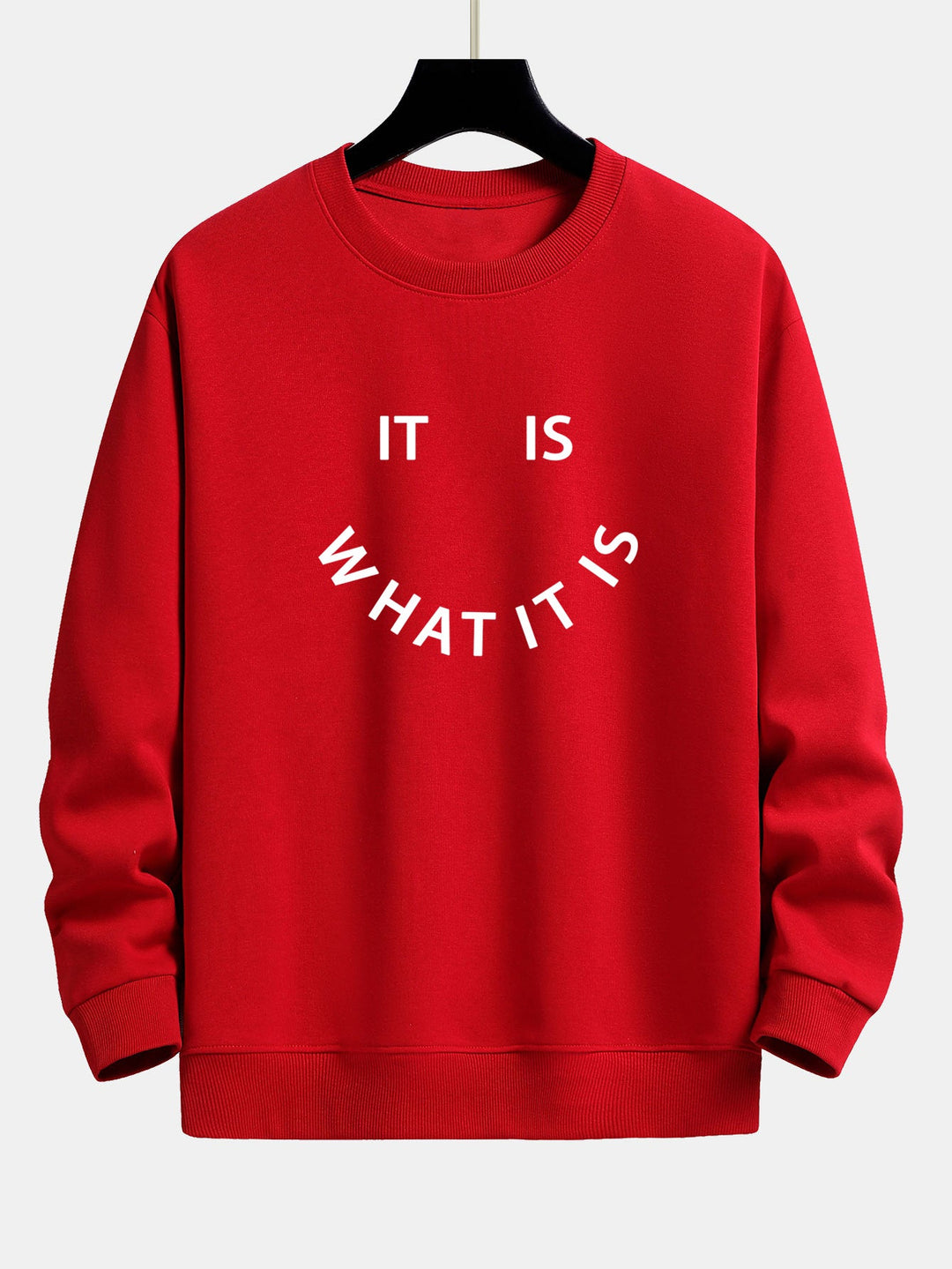 Het Is Wat Het Is Print Relax Fit Sweatshirt