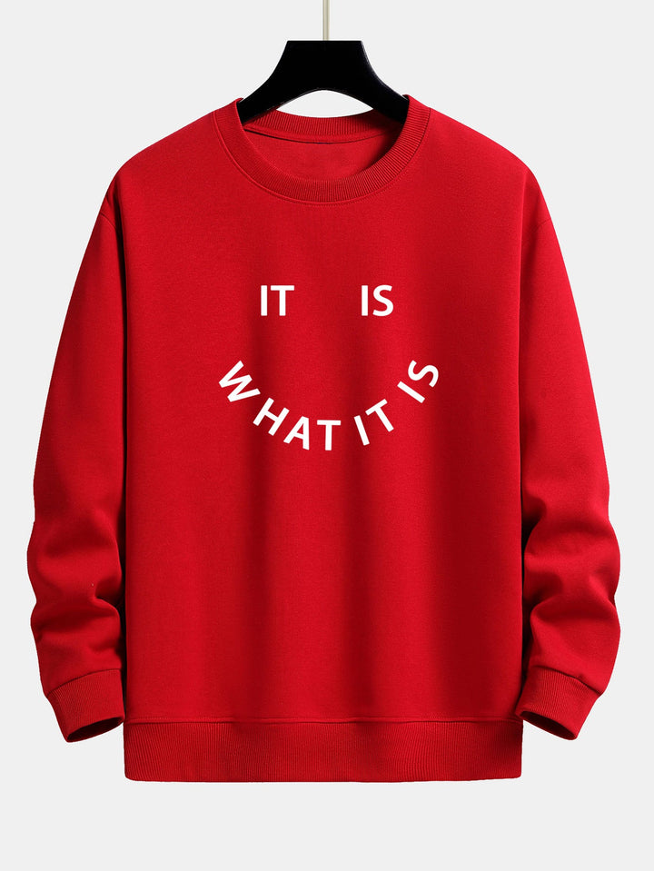 Het Is Wat Het Is Print Relax Fit Sweatshirt