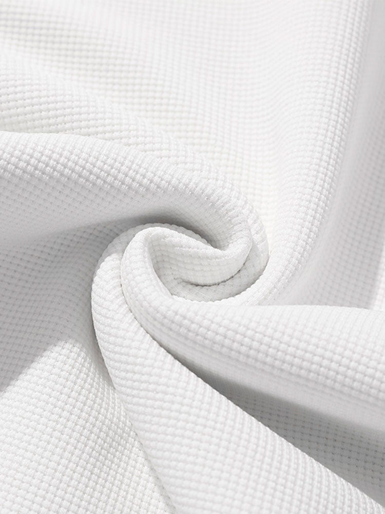 Paisley Print Paneel Waffle Sweatshirt