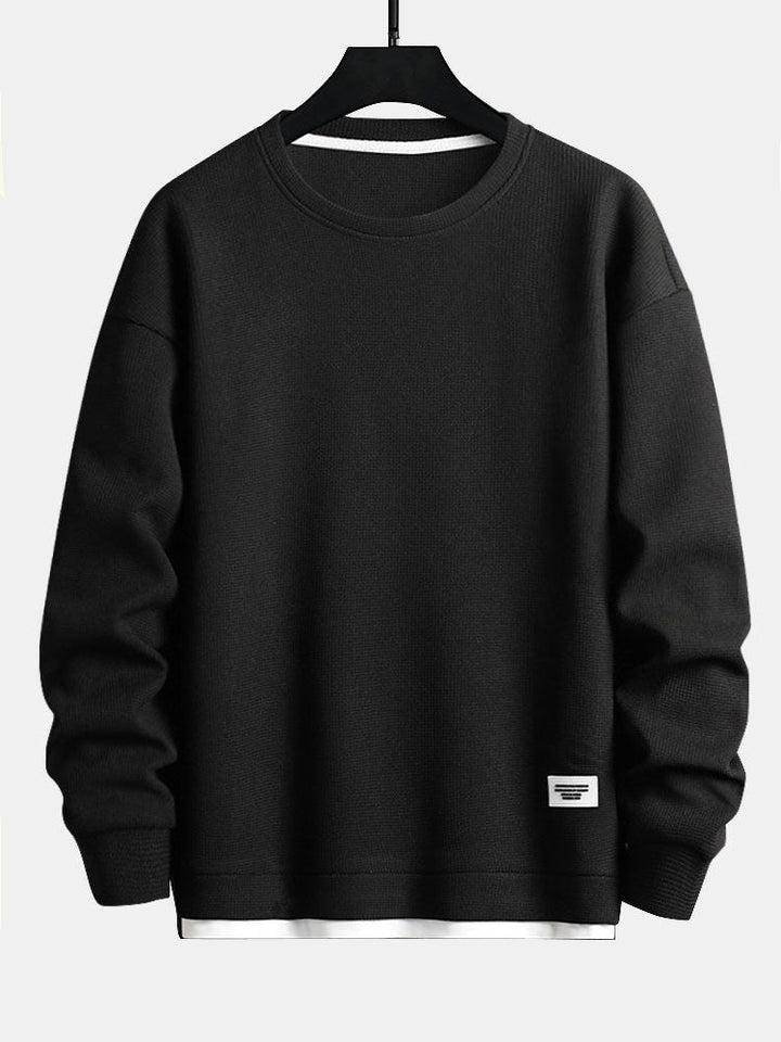 Twee Laags Wafel Sweatshirt