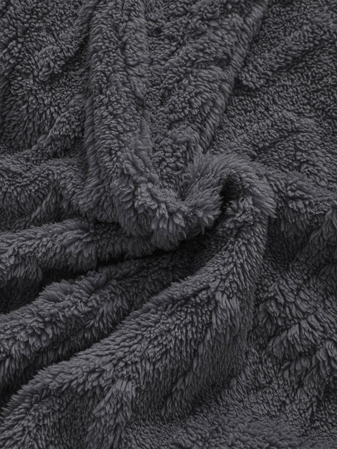 Geometrische Jacquard Zip Up Teddy Hoodie