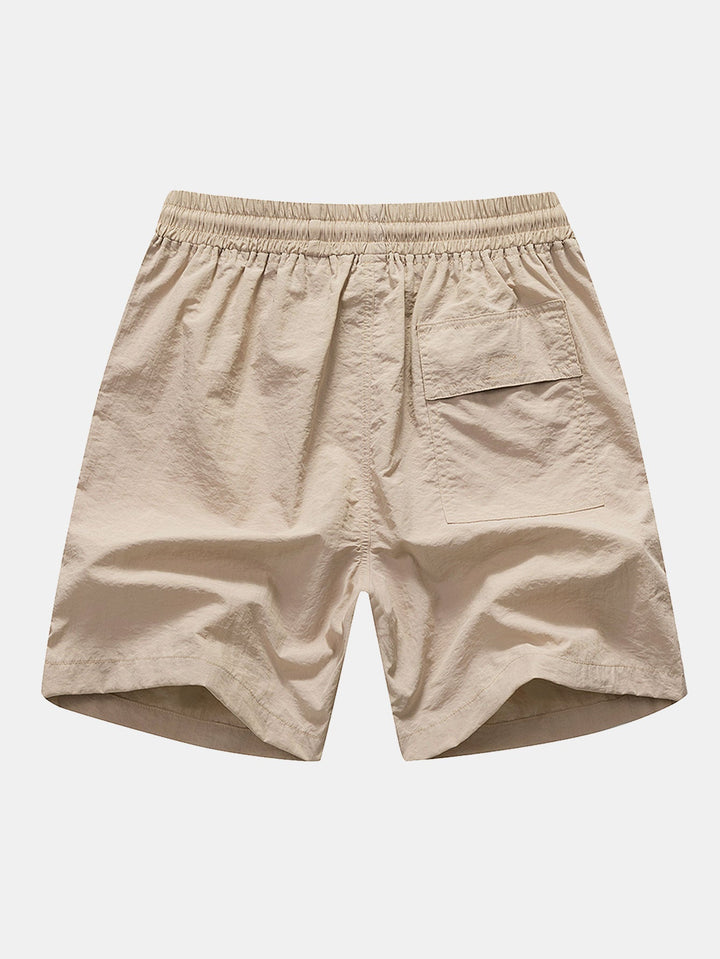 Palmboomprint Overhemd met Knopen & Zwemshorts