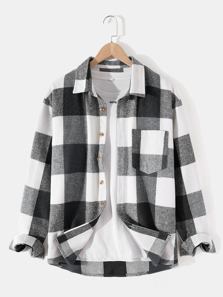 Flanellen Plaid Overshirt