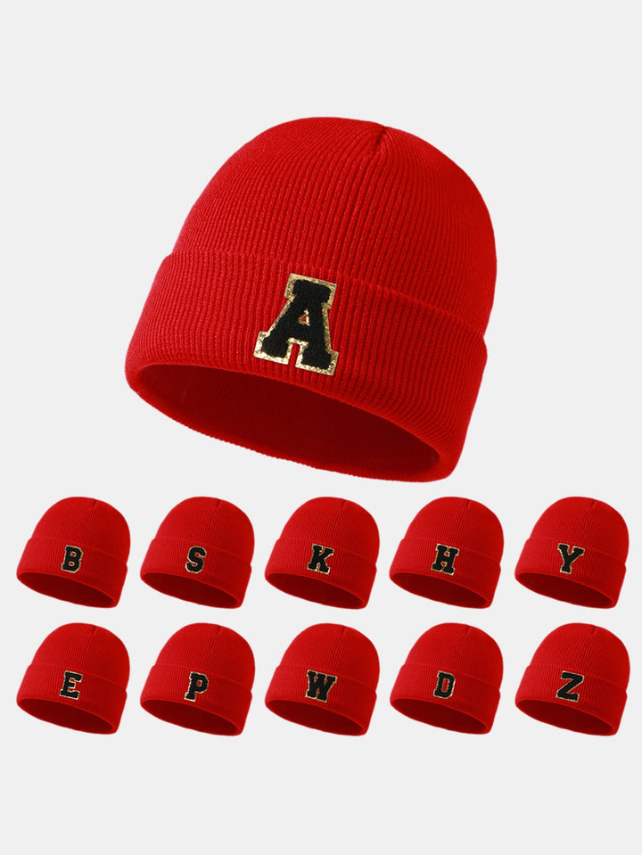 1 stuk Letter A-Z Warme Gebreide Beanie Hoed