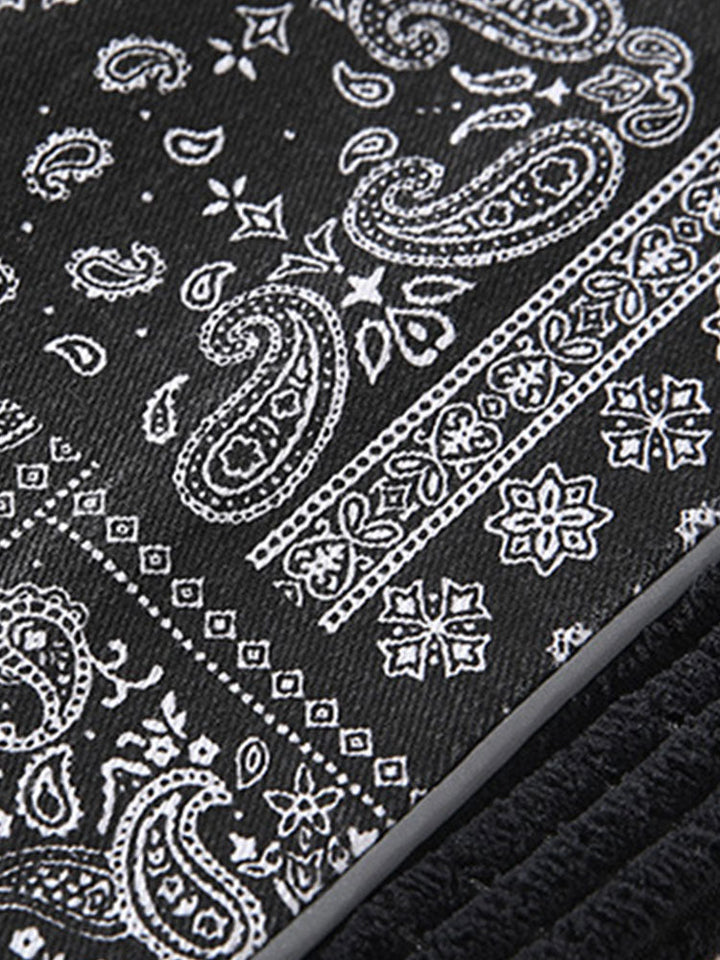 Corduroy Paisley Print Paneel Broek