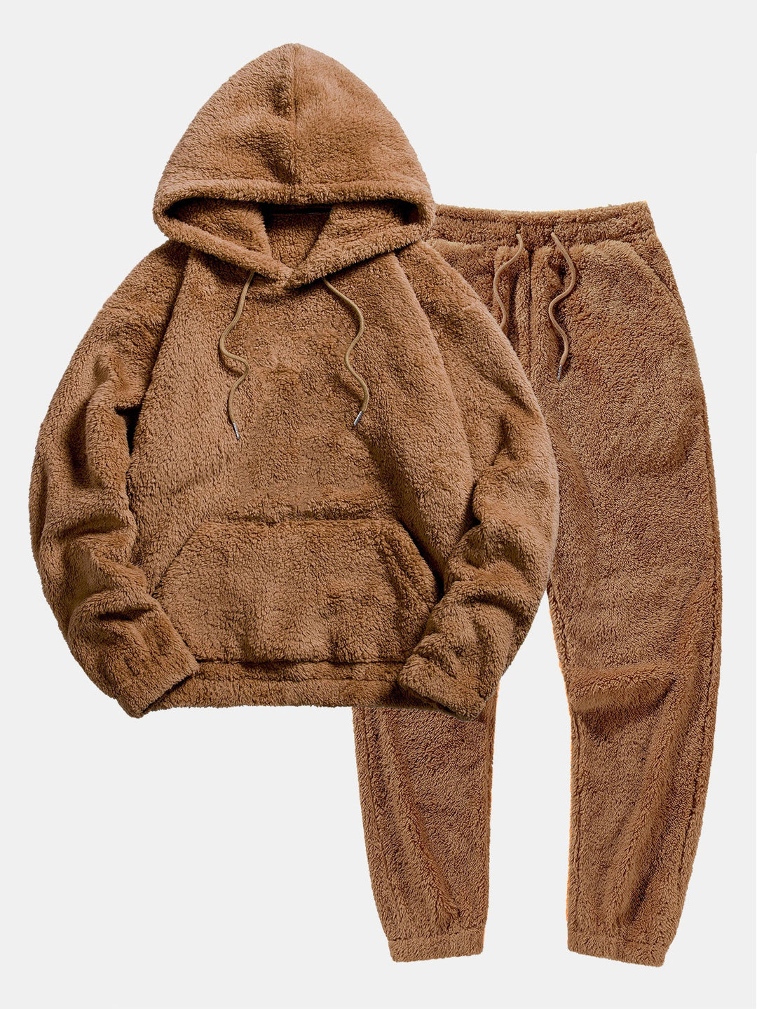 Basic Teddy Hoodie & Teddy Jogger Pants