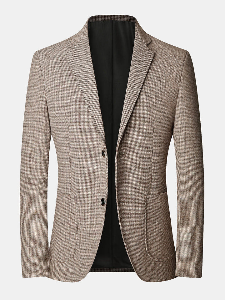 Wol Look Fijn Ruit Blazer