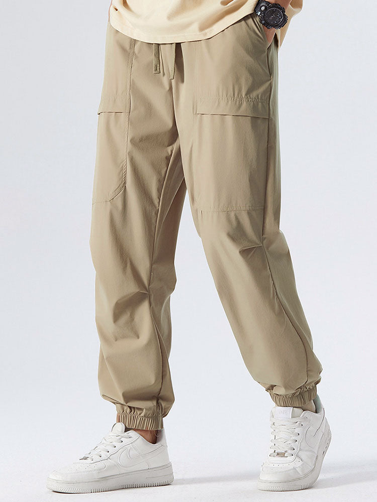 Elastische Taille Parachute Cargo Broek