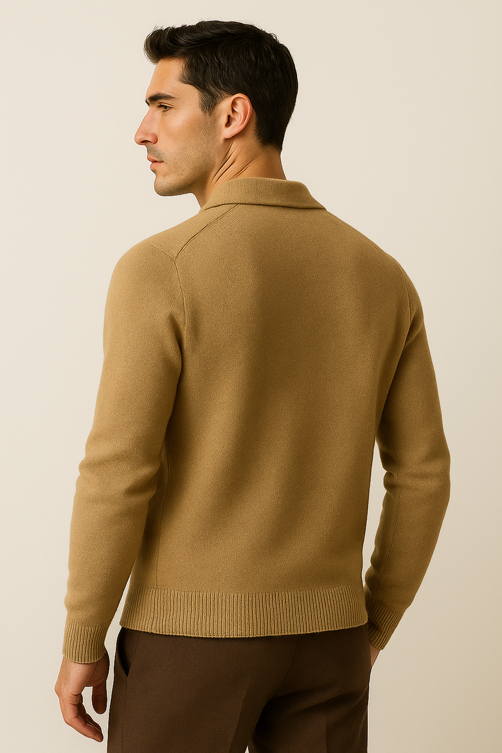 Lorenzo Cashmere Cardigan Camel