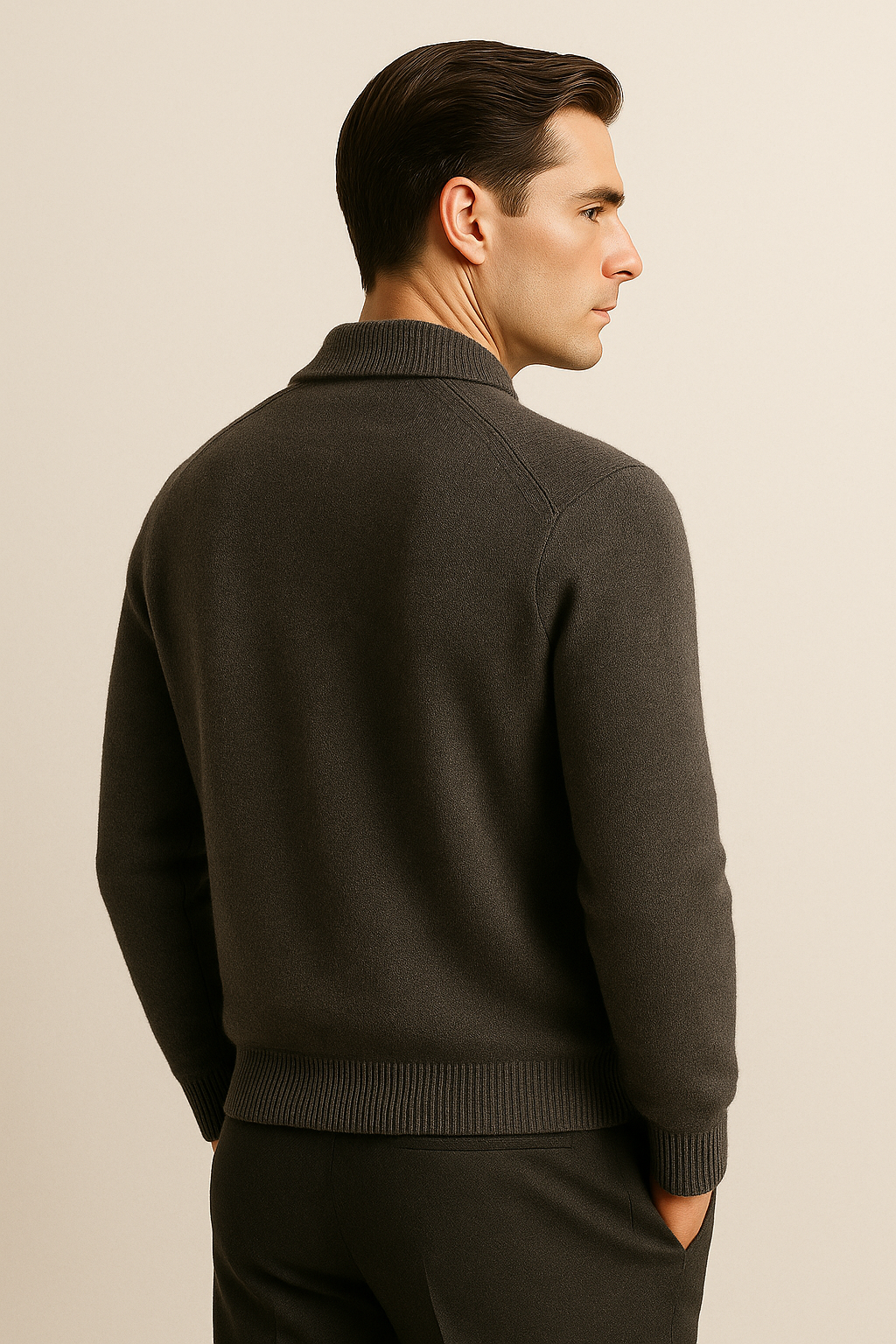 Lorenzo Cashmere Cardigan Dark Grey