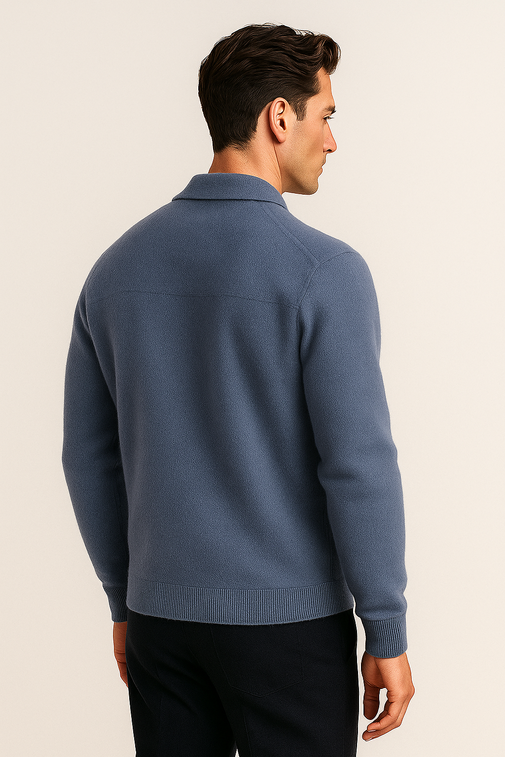 Valero Cashmere Cardigan Blue