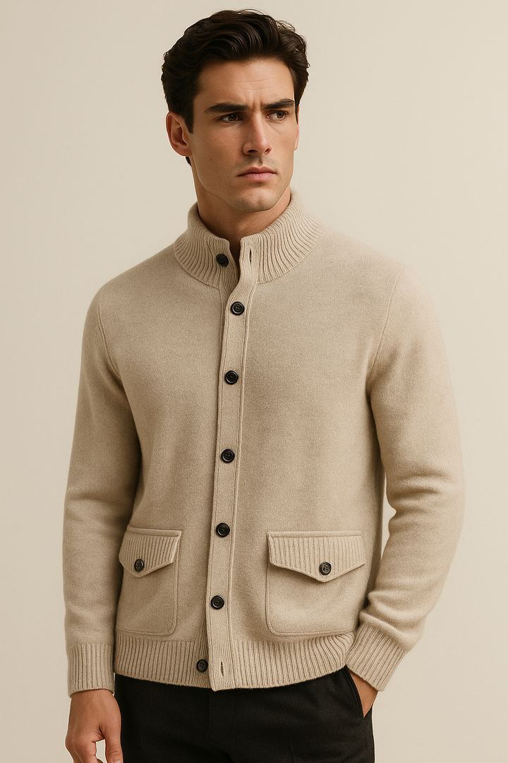 Giotto Cashmere Cardigan Sand