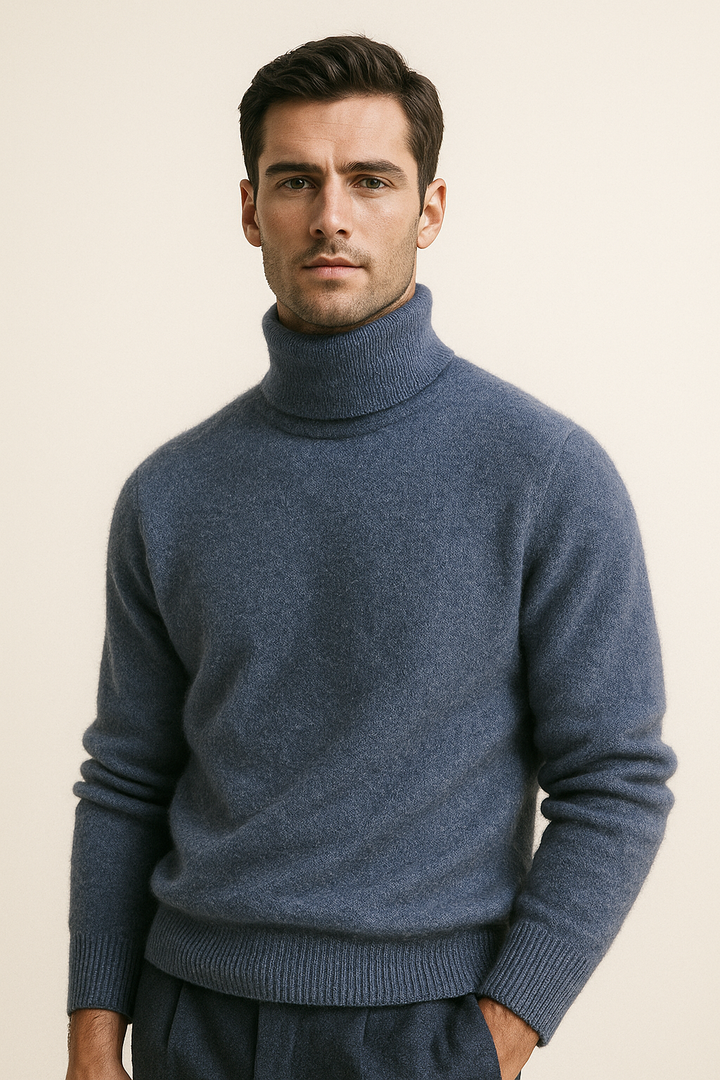 Avenzo Cashmere Turtleneck Blue