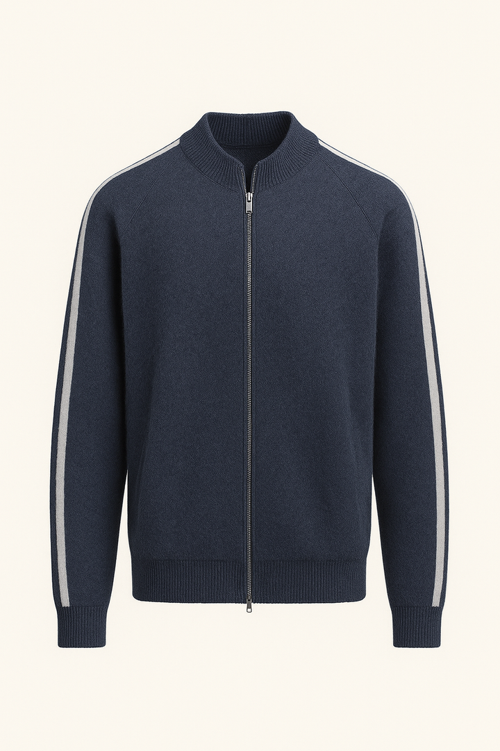 Lorenti Cashmere Zip Knit Navy