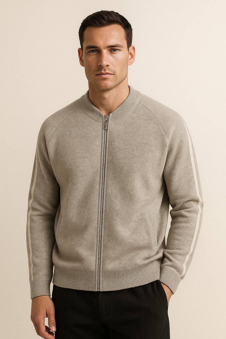 Lorenti Cashmere Zip Knit Grey