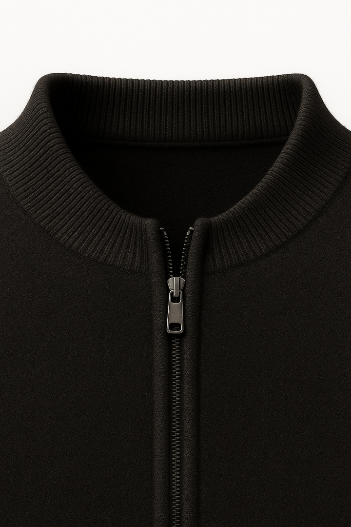 Lorenti Cashmere Zip Knit Black
