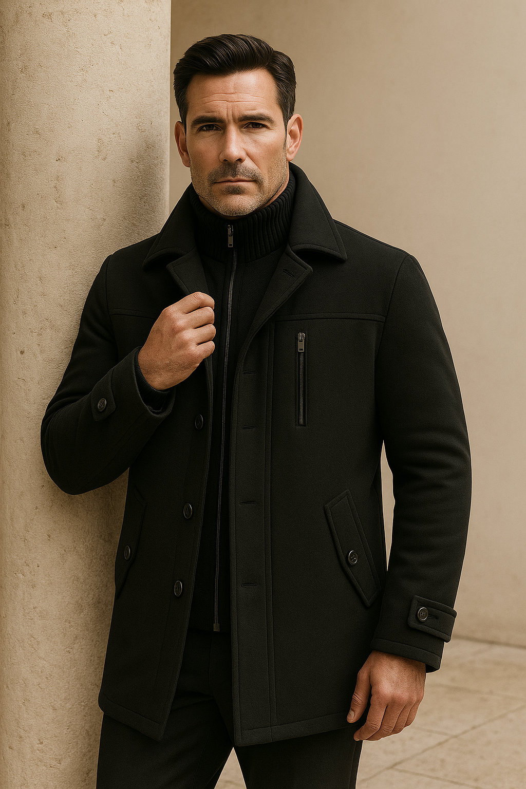 Melvin Field Coat Black