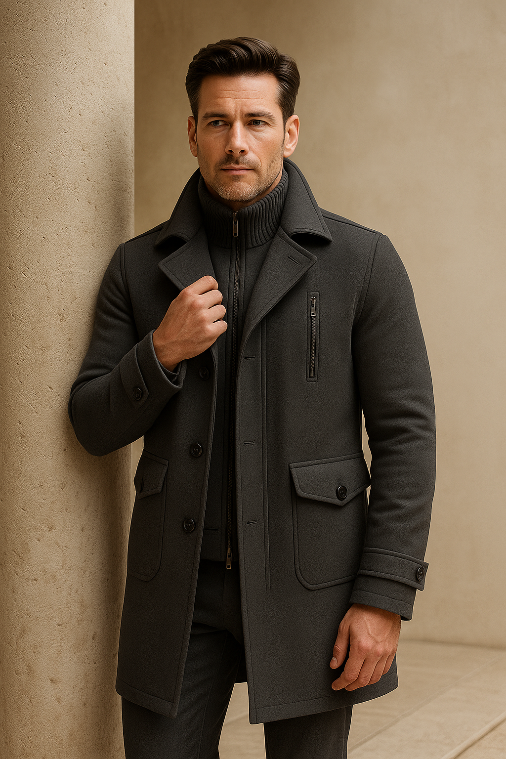 Melvin Field Coat Grey