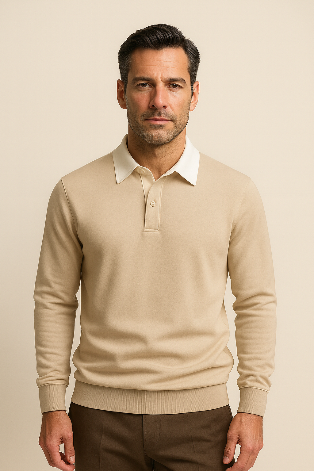 Valerio Polo Knit Beige