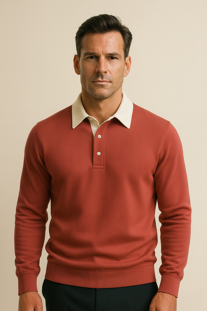 Valerio Polo Knit Red