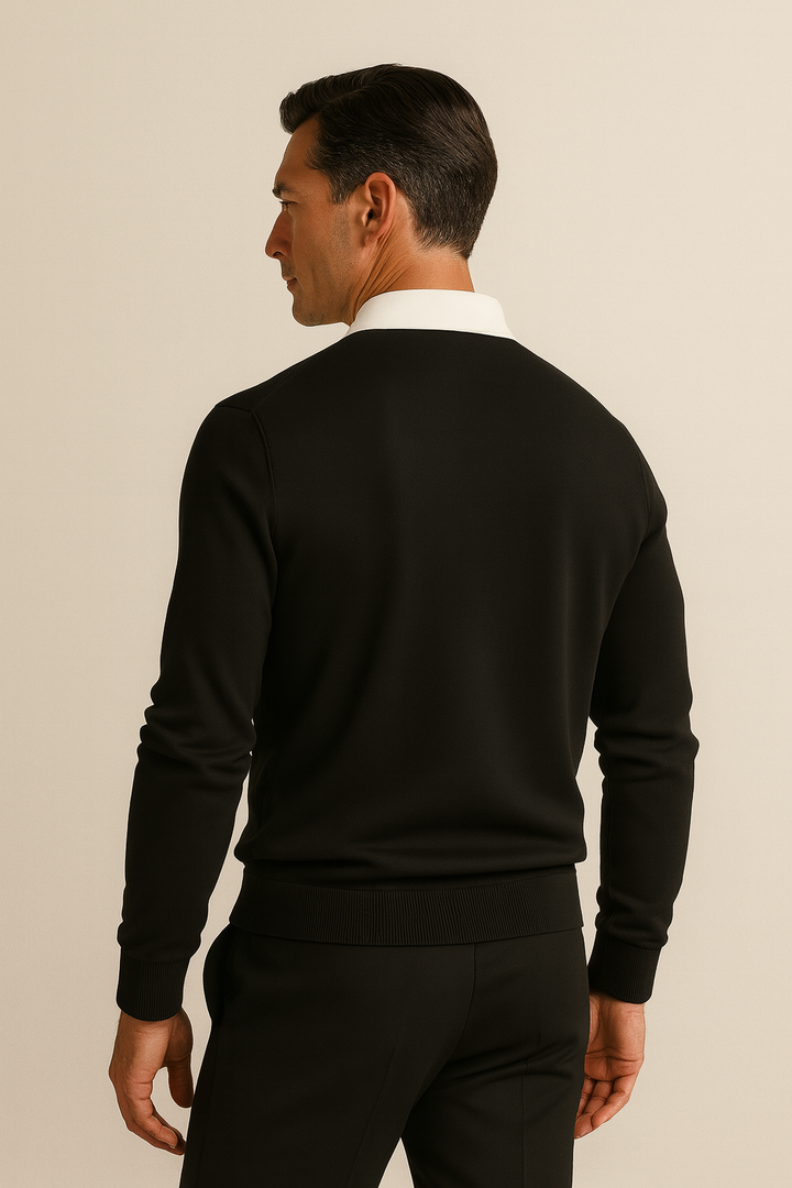 Valerio Polo Knit Black