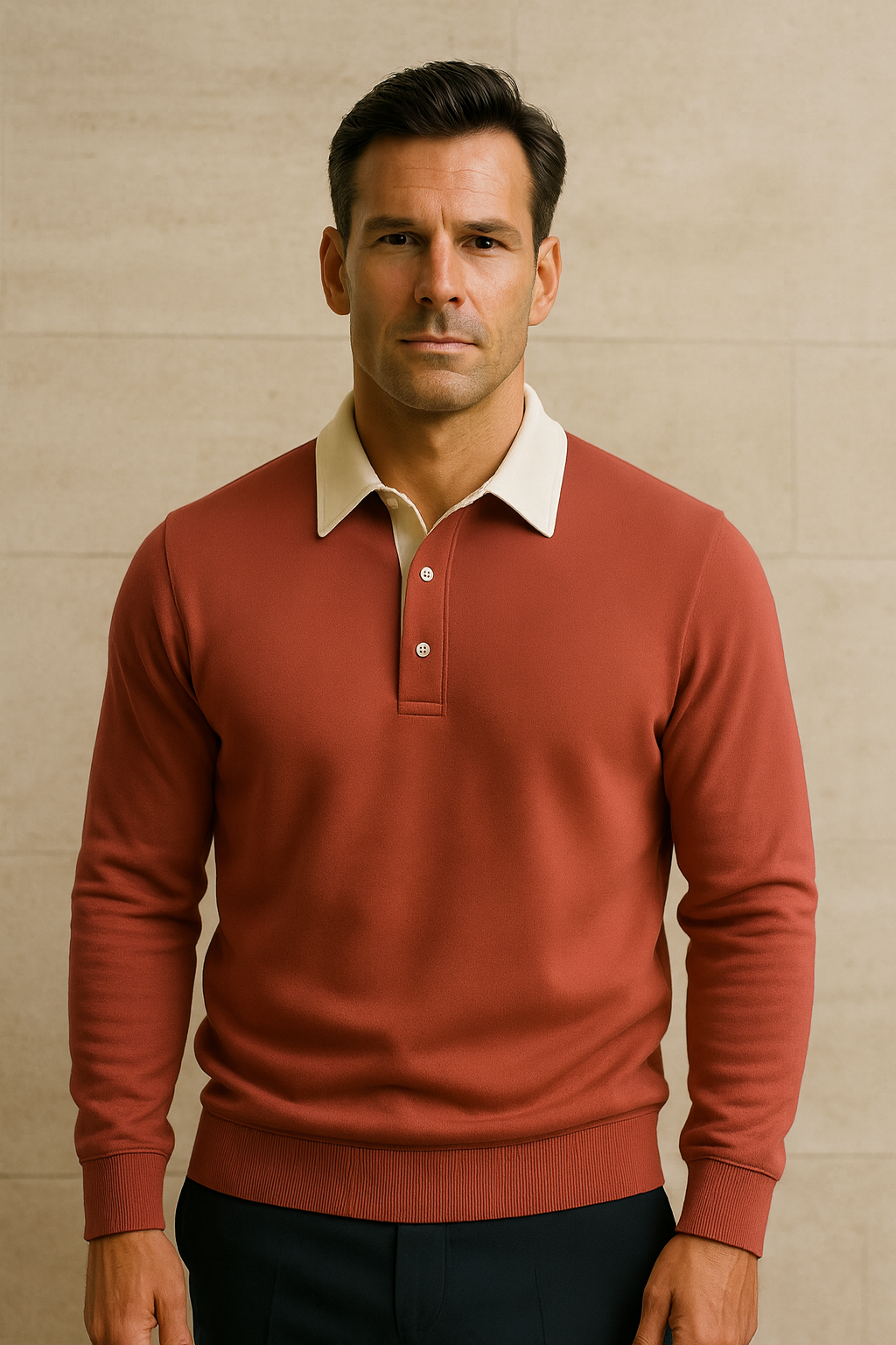 Valerio Polo Knit Red