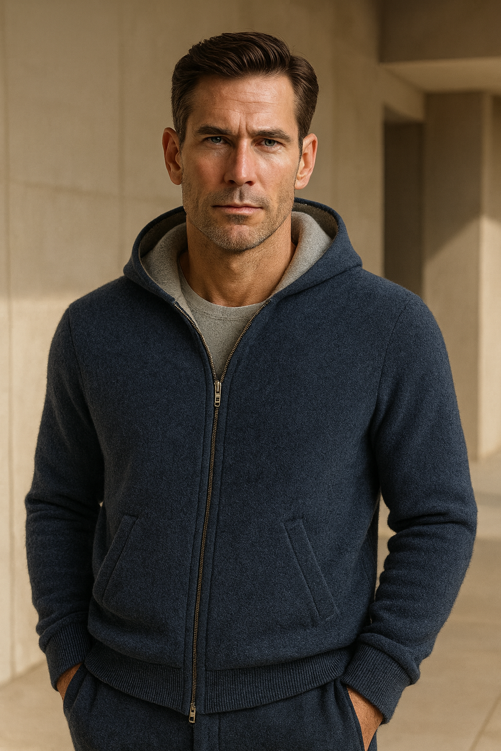 Novaro Hooded Zip Knit