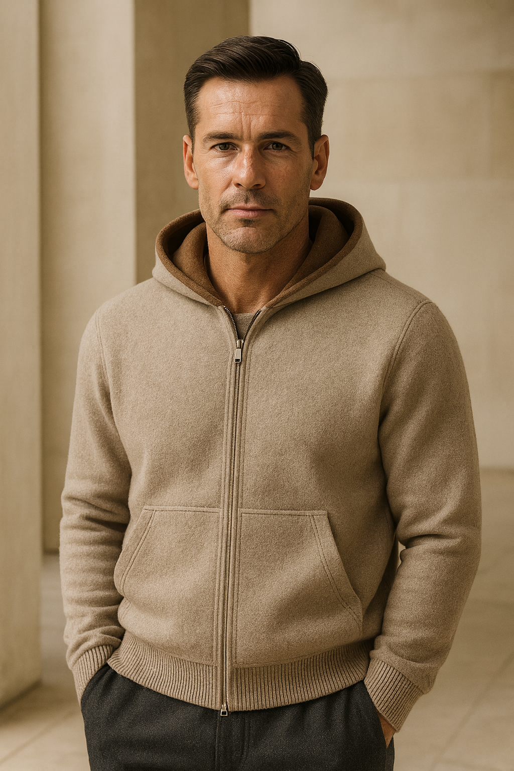 Novaro Hooded Zip Knit