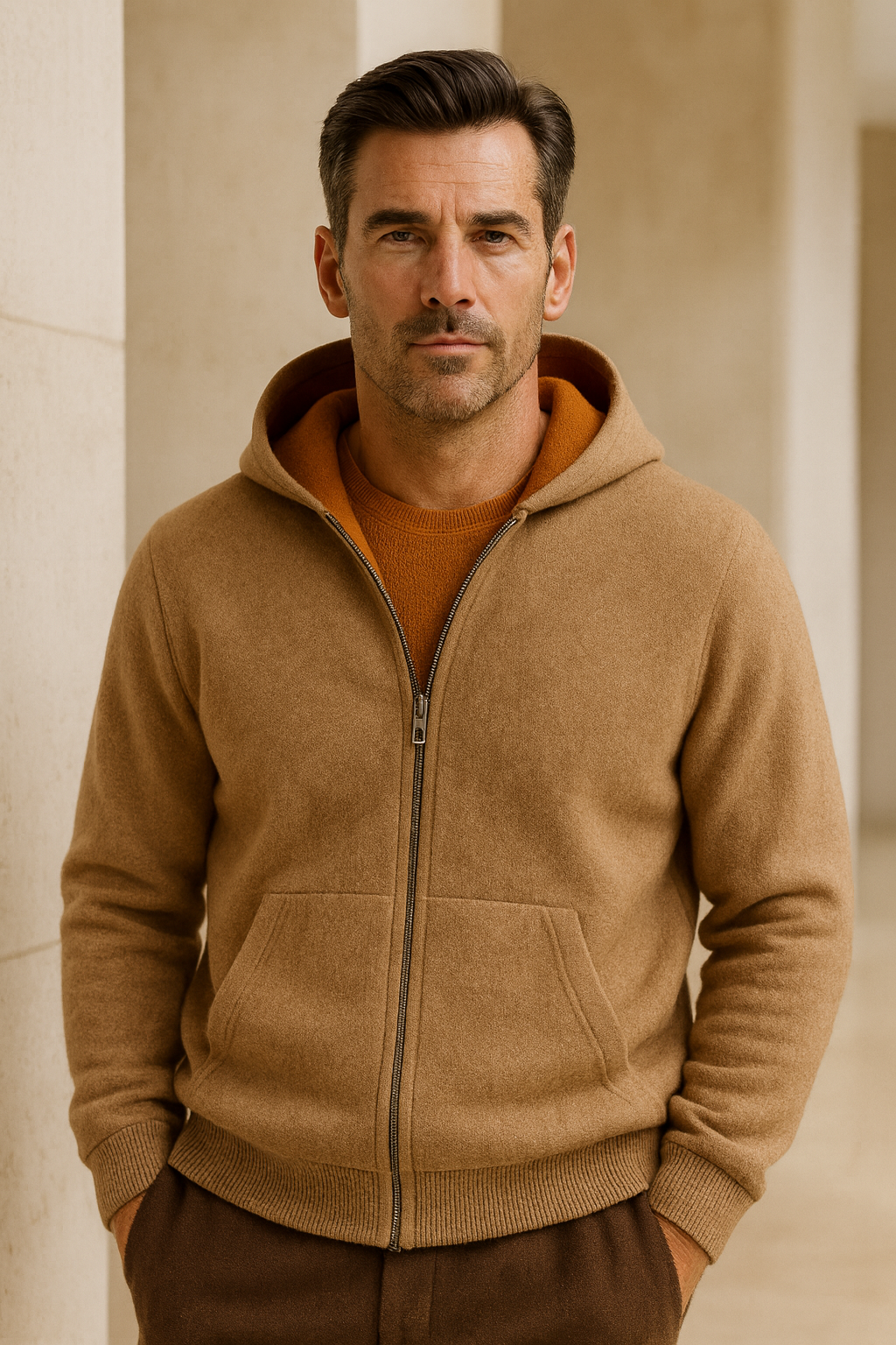 Novaro Hooded Zip Knit