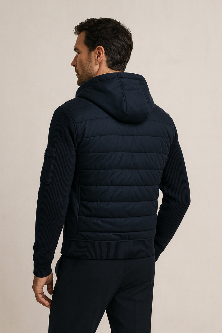 Valmero Hybrid Zip Jacket Navy