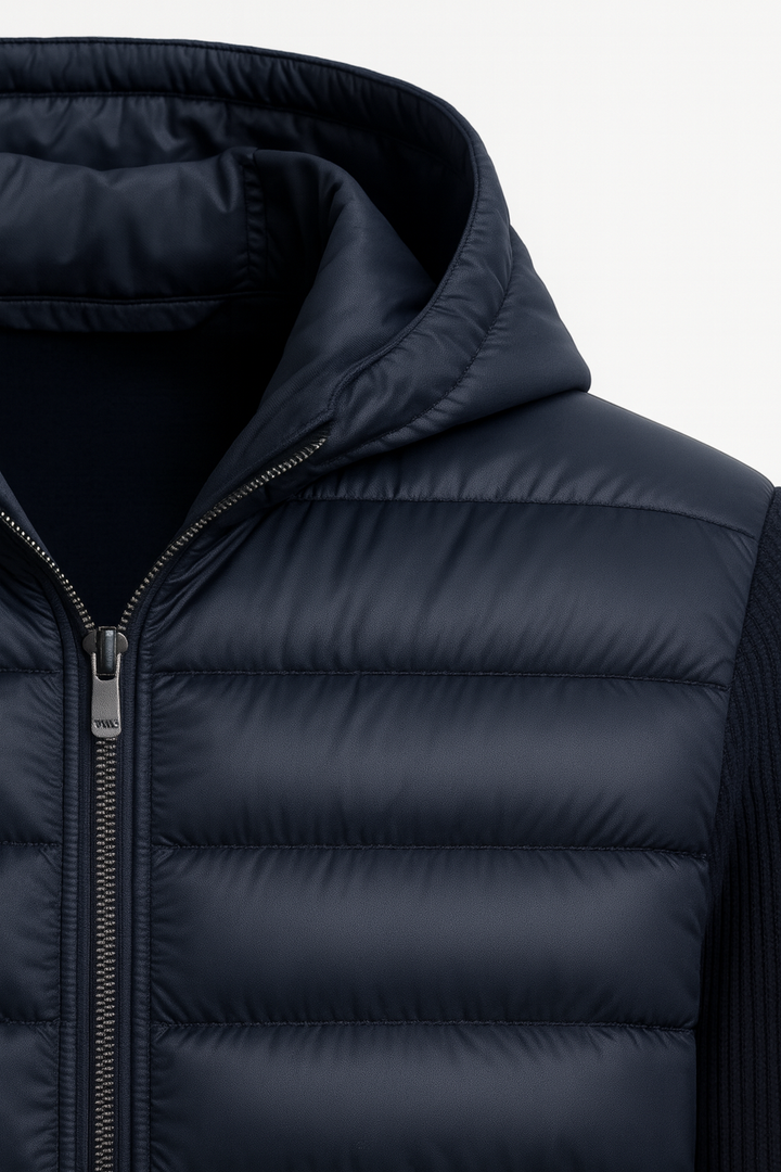 Valmero Hybrid Zip Jacket Navy