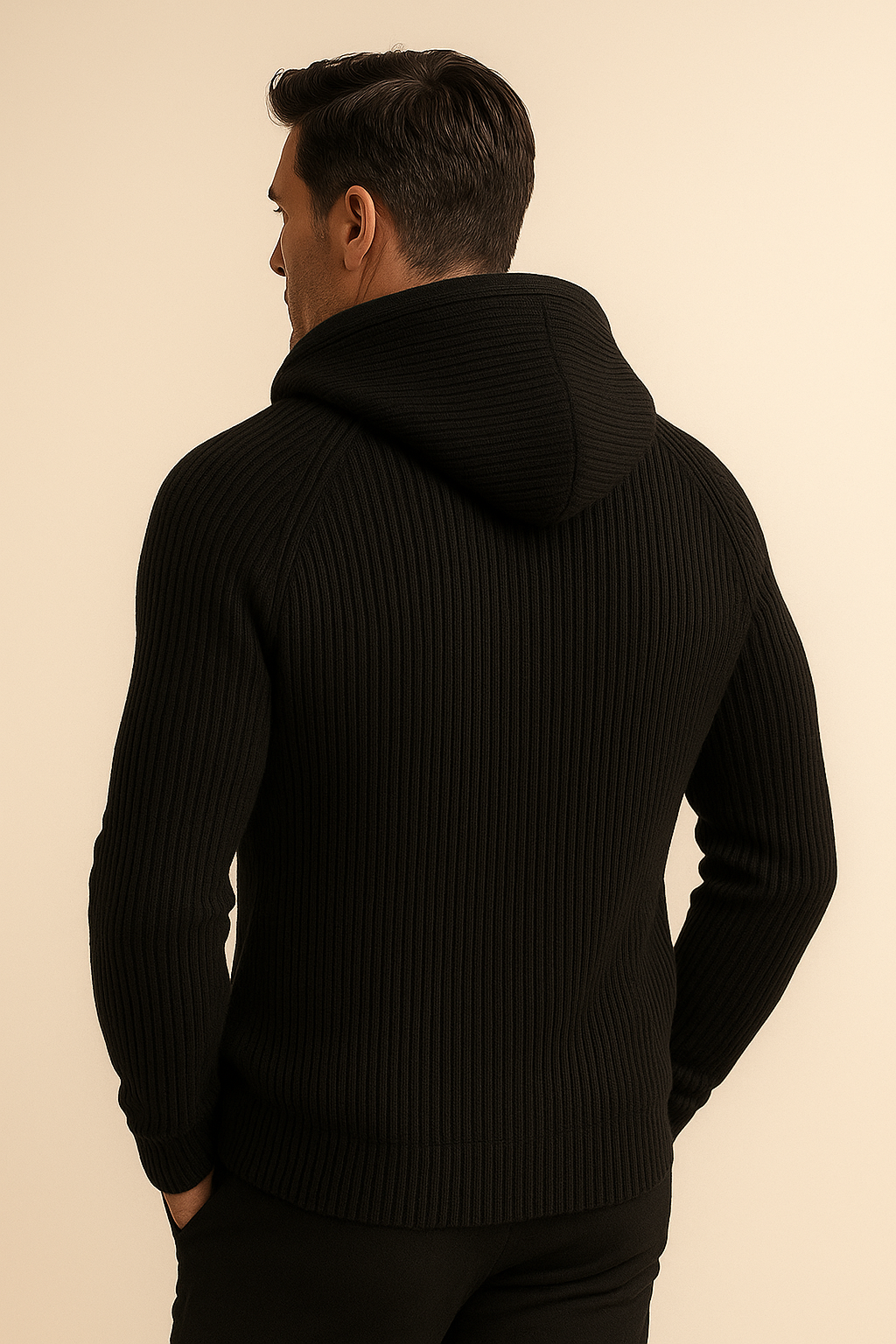 Sorrento Hooded Knit Black