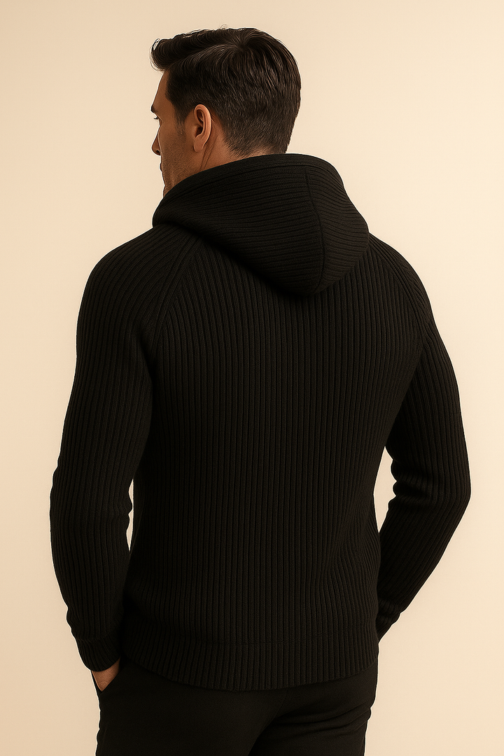 Sorrento Hooded Knit Black