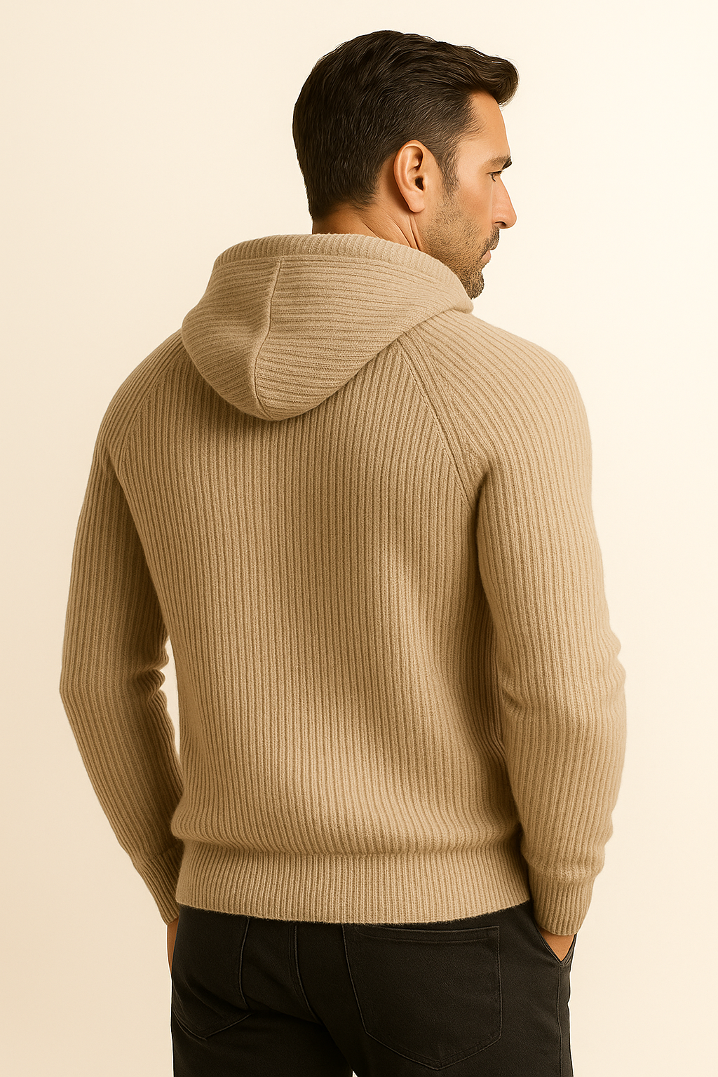 Sorrento Hooded Knit Light Brown