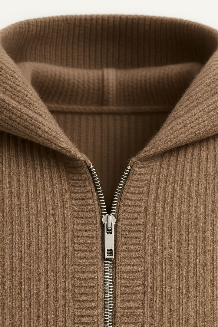 Sorrento Hooded Knit Brown