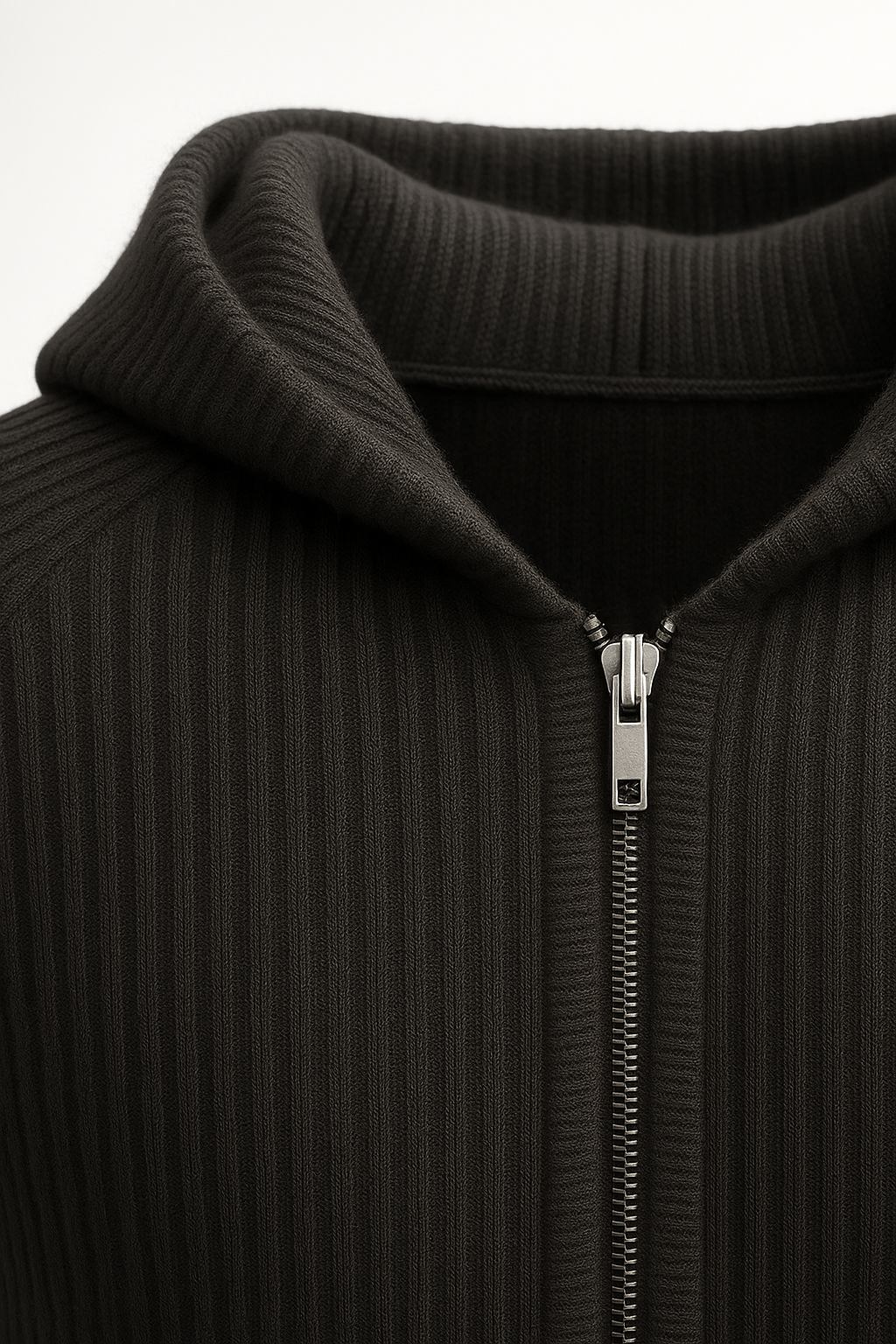 Sorrento Hooded Knit Black