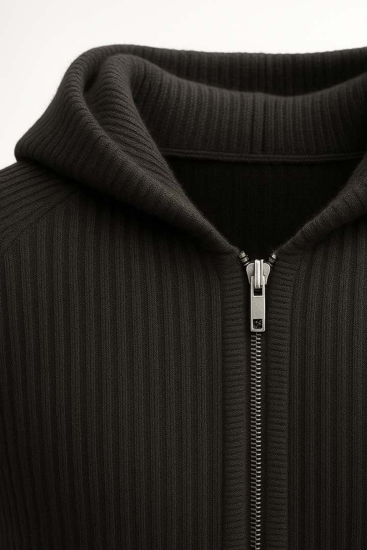 Sorrento Hooded Knit Black