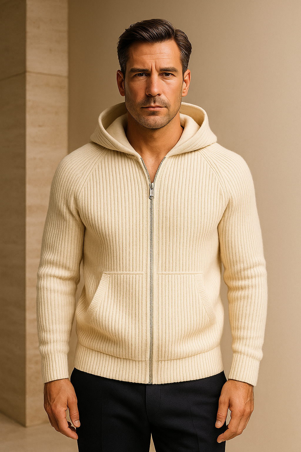 Sorrento Hooded Knit Ivory