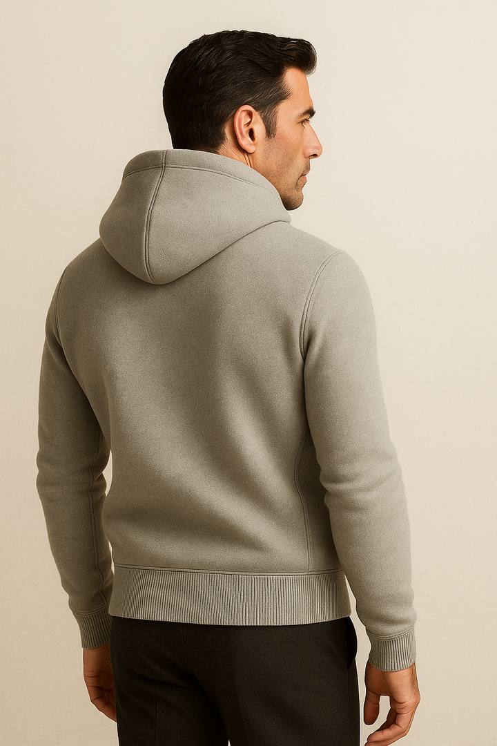 Tavole Hooded Zip Grey