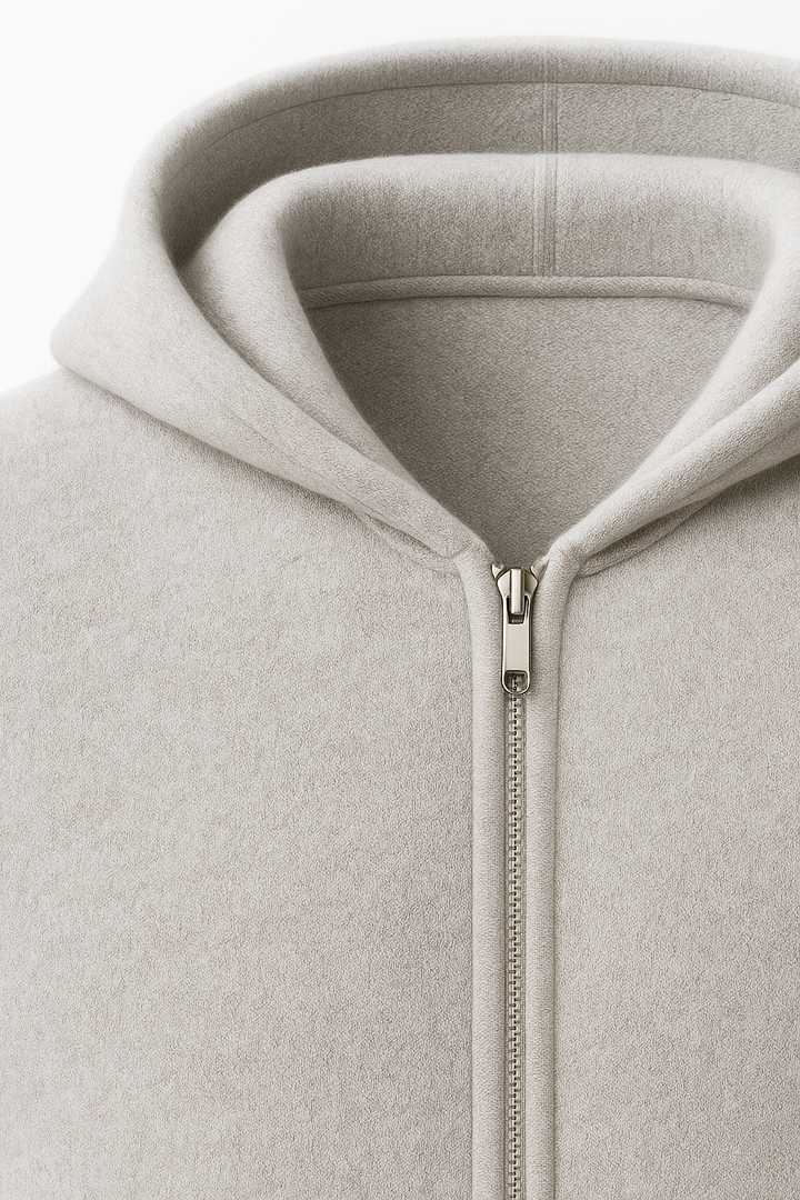Tavole Hooded Zip Grey