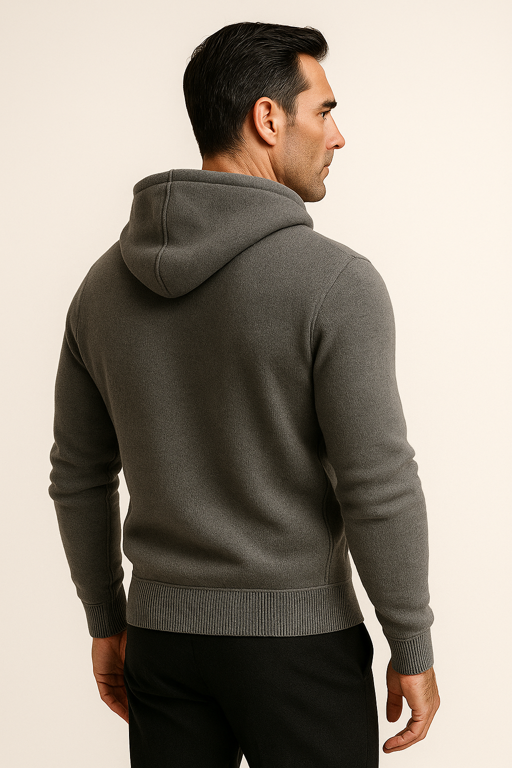 Tavole Hooded Zip Dark Grey