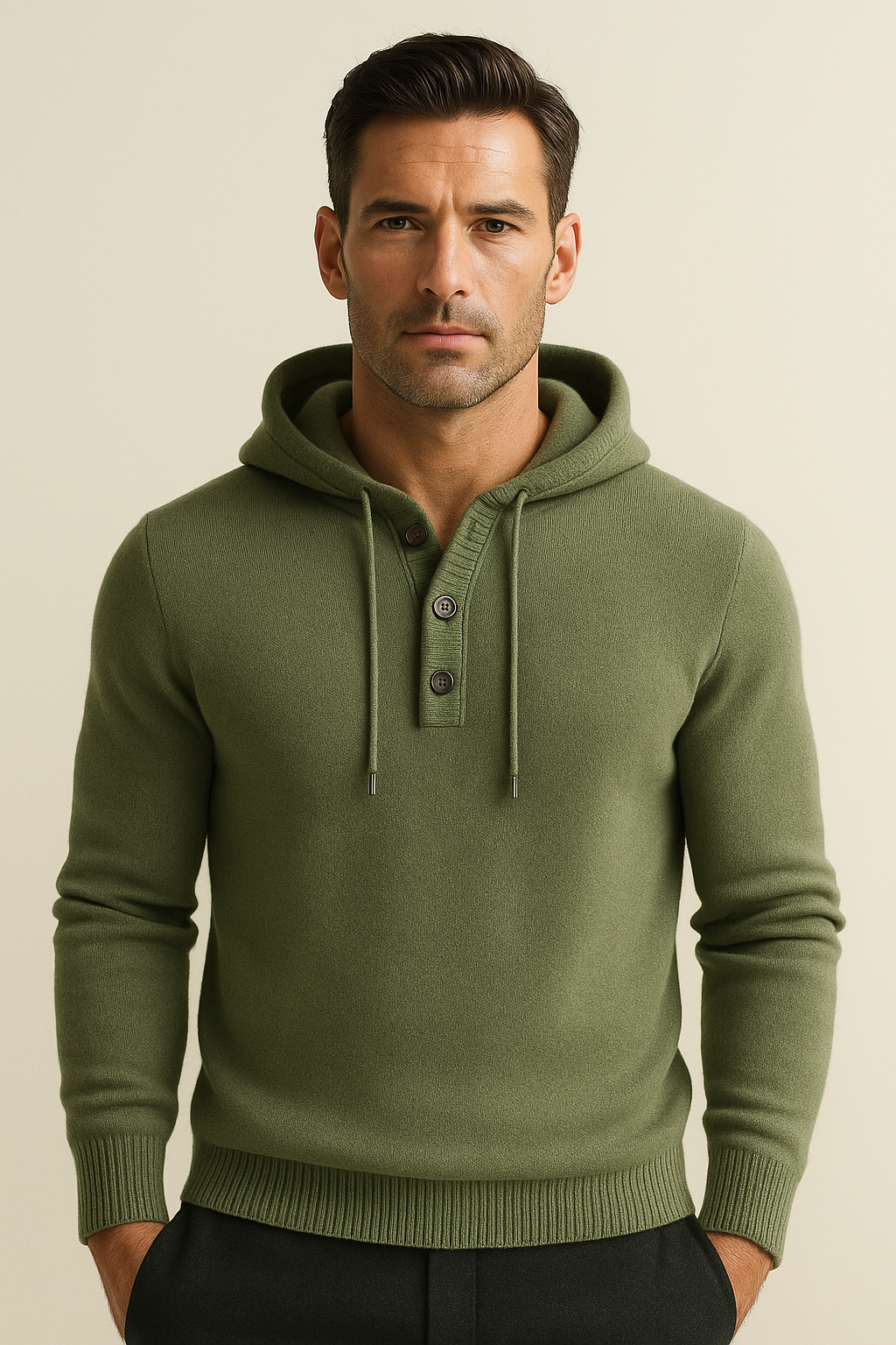 Taviano Hooded Knit Sage Green