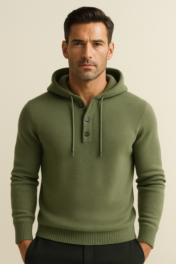 Taviano Hooded Knit Sage Green